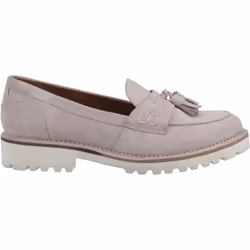 ) Hush Puppies Ginny Suede Women's Taupe Loafers - Brown, 4 (Adults'