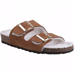 ) Jessie | Tan | Women's Mule Slip On Slipper - 3 (Adults'