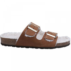) Jessie | Tan | Women's Mule Slip On Slipper - 6 (Adults'