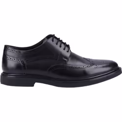 ) Hush Puppies Kingston Leather Men's Black Brogues Shoes - Black, 7 (Adults'