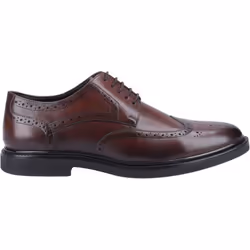 ) Hush Puppies Kingston Leather Men's Chocolate Brogues Shoes - Brown, 10 (Adults'
