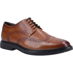 ) Hush Puppies Kingston Leather Men's Tan Brogues Shoes - Brown, 9 (Adults'