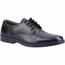 ) Hush Puppies Neal Leather Men's Black Lace-Up Shoes - Black, 8 (Adults'