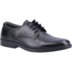 ) Hush Puppies Neal Leather Men's Black Lace-Up Shoes - Black, 9 (Adults'