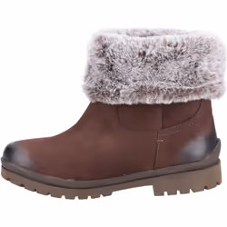 ) Hush Puppies Alice Leather Women's Brown Boots - Brown, 3 (Adults'