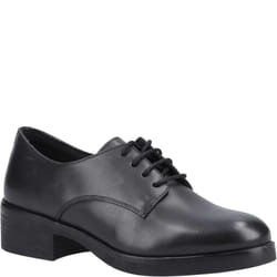 Hush Puppies ANASTASIA Girls Leather School Shoes Black - UK 4, Black