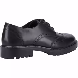 , Black) Athena Senior Black Girls Lace Up School Shoes - 4 (Adults'