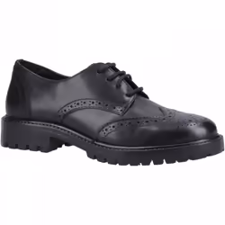 , Black) Athena Senior Black Girls Lace Up School Shoes - 7 (Adults'