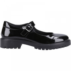 Aurora Patent Senior | Black | Girl's Buckle School Shoes