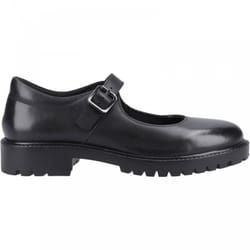 Aurora Senior | Black | Girl's Buckle School Shoes