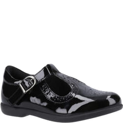 Hush Puppies BRITNEY Girls School Shoes Black Patent - UK 11, Black