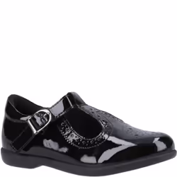 Hush Puppies BRITNEY Girls School Shoes Black Patent - UK 13, Black
