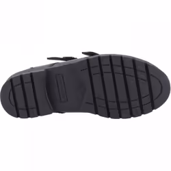 , Black) Ella Senior Black Girls Buckle School Shoes - 3 (Adults'