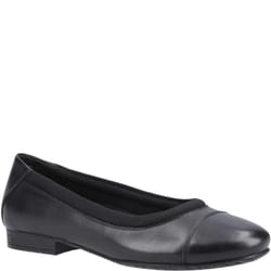 Hush Puppies EMMA Girls Leather School Shoes Black - UK 3, Black
