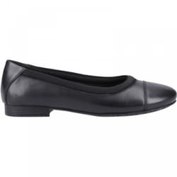 , Black) Emma Senior Black Girls Slip On School Shoes - 8 (Adults'