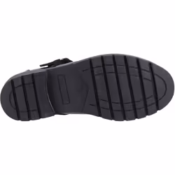 ) Hush Puppies Fiona Patent Junior Leather Girls's Black Shoes - Black, 1 (Adults'