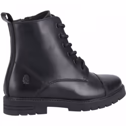 , Black) Lauren Junior Black Girls Lace & Zip School Shoes - 11 (Children's