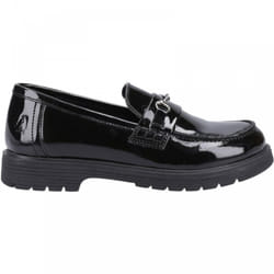 , Black) Lydia Patent Senior Black Girls Slip On School Shoes - 3 (Adults'