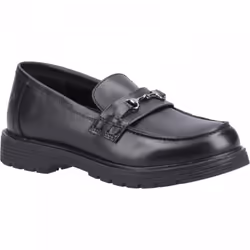 , Black) Lydia Senior Black Girls Slip On School Shoes - 4 (Adults'