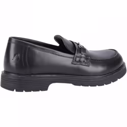 , Black) Lydia Senior Black Girls Slip On School Shoes - 7 (Adults'