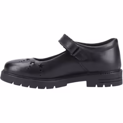 ) Hush Puppies Sabrina Junior Leather Girls's Black Shoes - Black, 1 (Adults'