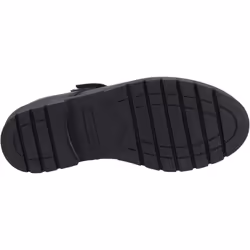 ) Hush Puppies Sabrina Senior Leather Girls's Black Shoes - Black, 3 (Adults'