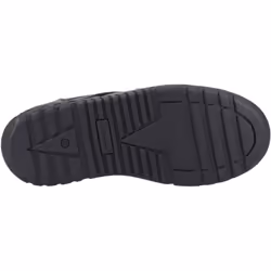 ) Hush Puppies Spencer Senior Leather Boys's Black Shoes - Black, 3 (Adults'