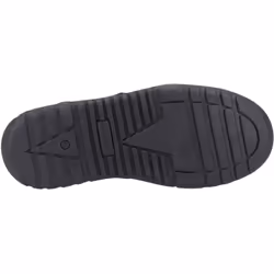) Hush Puppies Steven Senior Leather Boys's Black Lace-Up Shoes - Black, 5 (Adults'
