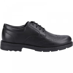 , Black) Brian Junior Black Boys Lace Up School Shoes - 12 (Children's