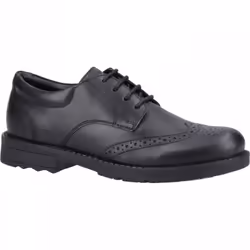 , Black) Brian Junior Black Boys Lace Up School Shoes - 12 (Children's