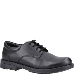 Hush Puppies BRUNO Boys Leather School Shoes Black - UK 9, Black