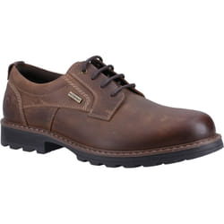 ) Cotswold Tadwick Leather Men's Dark Tan Lace-Up Shoes - Brown, 9 (Adults'