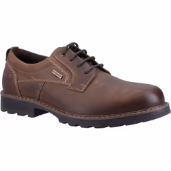 ) Cotswold Tadwick Leather Men's Dark Tan Lace-Up Shoes - Brown, 11 (Adults'