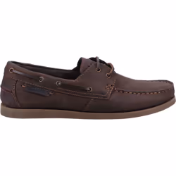 ) Cotswold Waterlane Leather Women's Brown Boat Shoes - Brown, 7 (Adults'