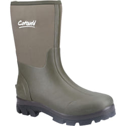 ) Cotswold Kensington Leather Green Wellington Boots - Green, 9 (Adults'