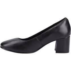 ) Hush Puppies Anna Wide Leather Women's Black Heels - Black, 3 (Adults'