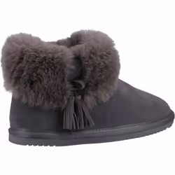 ) Ayana | Grey | Women's Cosy Boot Slippers - 3 (Adults'