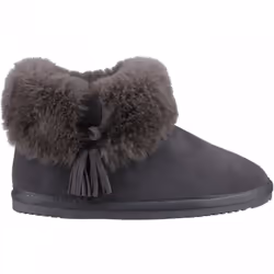) Ayana | Grey | Women's Cosy Boot Slippers - 4 (Adults'