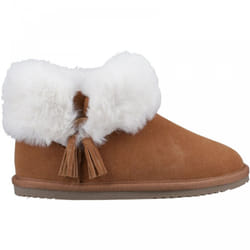) Ayana | Tan | Women's Cosy Boot Slippers - 3 (Adults'