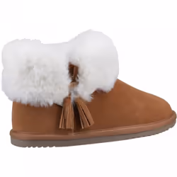) Ayana | Tan | Women's Cosy Boot Slippers - 3 (Adults'