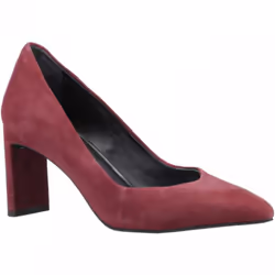 ) Olivia | Bordeaux | Women's Simple Court Shoes - 4 (Adults'