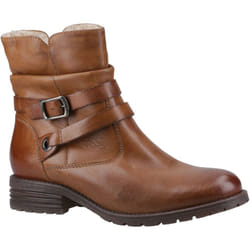 ) Hush Puppies Piper Leather Women's Tan Boots - Brown, 4 (Adults'