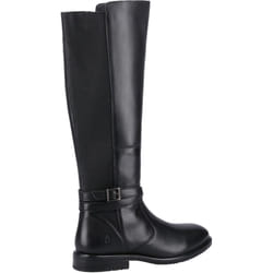 ) Hush Puppies Victoria Leather Women's Black Boots - Black, 3 (Adults'