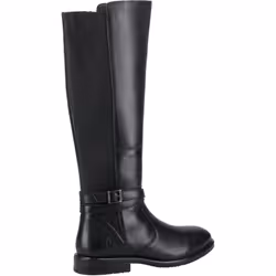 ) Hush Puppies Victoria Leather Women's Black Boots - Black, 4 (Adults'