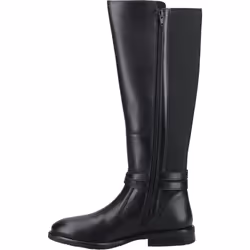 ) Hush Puppies Victoria Leather Women's Black Boots - Black, 6 (Adults'