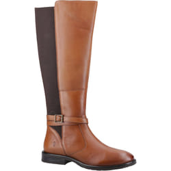 ) Hush Puppies Victoria Leather Women's Tan Boots - Brown, 5 (Adults'