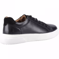 ) Whelan | Black | Men's Leather Casual Trainers - 6 (Adults'
