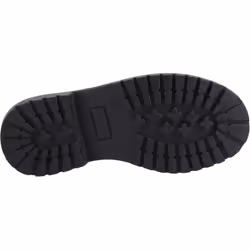 ) Hush Puppies Abigail Patent Senior Leather Girls's Black Loafers - Black, 3 (Adults'