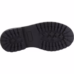 ) Hush Puppies Abigail Patent Senior Leather Girls's Black Loafers - Black, 7 (Adults'