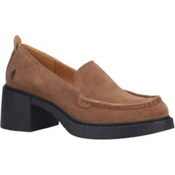 ) Hush Puppies Adelaide Suede Women's Tan Loafers - Brown, 4 (Adults'